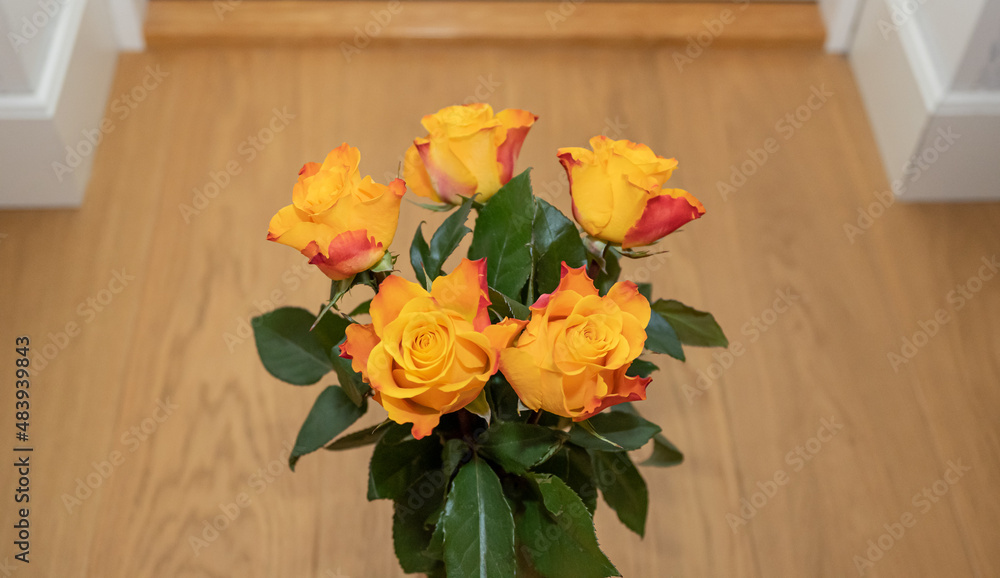 Canvas Prints bouquet of yellow roses