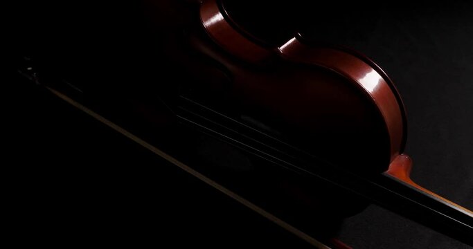 Violine on a black background