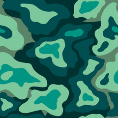 Camouflage seamless pattern texture. Abstract modern vector military camo backgound. Vector illustration.
