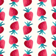 Fruit seamless strawberry pattern for fabrics and textiles and packaging and gifts and cards and linens 