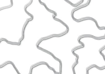 Abstract art white color background with wavy gray lines. Backdrop with curve fluid black striped ornate.