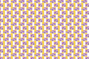 Abstract patterned background composed of cosmetic products