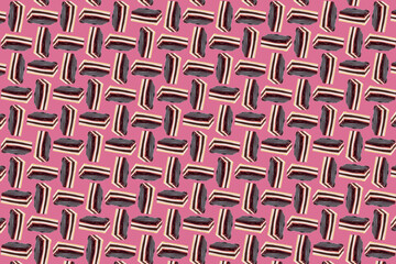 Composition of rectangular cherry cakes