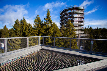 Walk above treetops - touristic attraction in Rogla, Slovenia