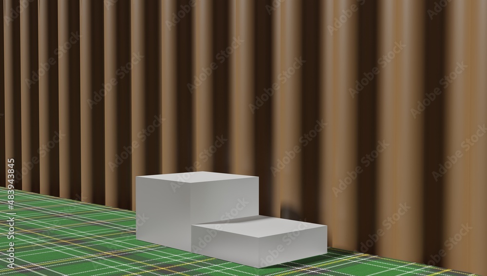 Poster conceptual abstract background with crystal podium for branding,identity and packing presentetation 