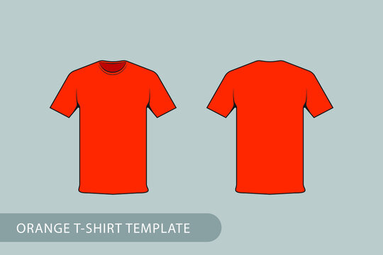 Orange T Shirt Design Template