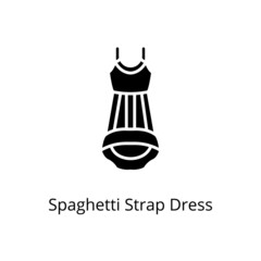 Spaghetti Strap Dress icon in vector. Logotype