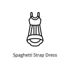 Spaghetti Strap Dress icon in vector. Logotype