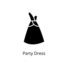 Party Dress icon in vector. Logotype