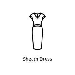 Sheath Dress icon in vector. Logotype