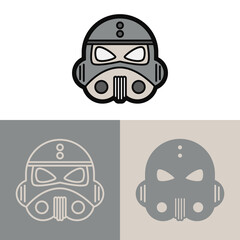 Metallic Robot Smoke vector doodle art