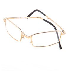 eyeglass frames on a white background. Stylish framed glasses on a white background.