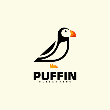 Puffin Bird Logo Vector Design. Animal Logo Concept. Creative Design Template