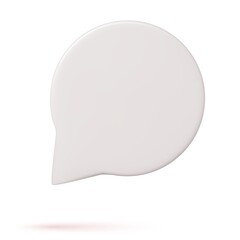 Blank white speech bubble pin
