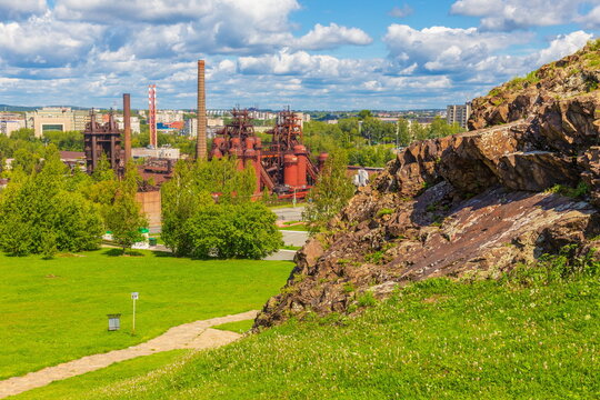 Russia, Nizhny Tagil, July 2021: plant-museum, organized on the basis of the plant, which was founded by Demidov in the 18th century on a summer day.