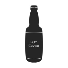 Soy cocoa vector icon.Black vector icon isolated on white background soy cocoa.