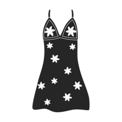 Peignoir vector icon.Black vector icon isolated on white background peignoir.