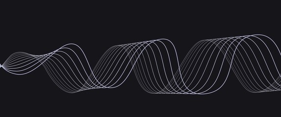 Wavy lines curve vector design concept, sinus wave, abstract wave, can be used for background, backdrop, illustration, wallpaper, art gallery