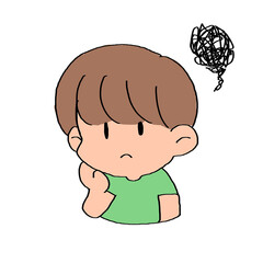 悩む男の子
