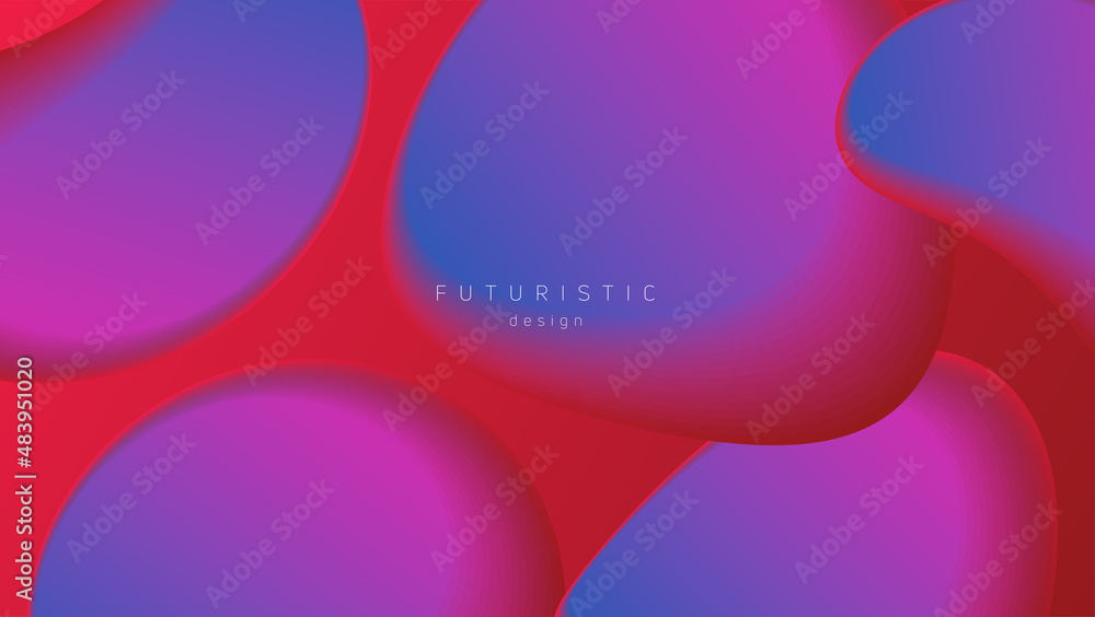 Aufkleber liquid color background design. fluid gradient shapes composition. futuristic bubbles abstract shape