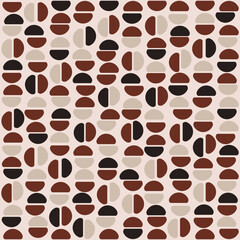 Coffee beans vector pattern. Coffee half beans pattern. Vector.