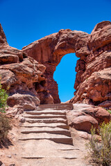 Turret Arch at Arches National Park, Utah in summer season.
