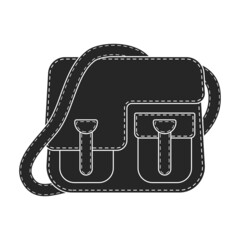 Men bag vector icon.Black vector icon isolated on white background men bag.