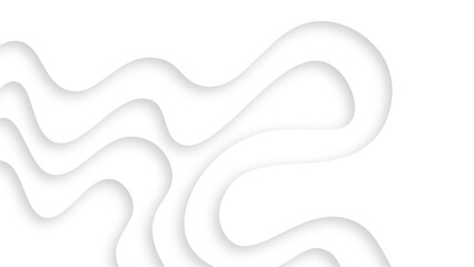 Modern White wavy vector background. White paper cut background with 3D style and gradient color. Abstract white papercut with wavy layers. Luxury paper cut background, Abstract decoration,