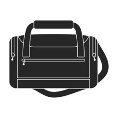 Men bag vector icon.Black vector icon isolated on white background men bag.