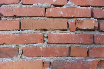 Obraz premium Brick wall texture background material of industrial building construction.