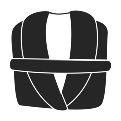 Bathrobe vector icon.Black vector icon isolated on white background bathrobe.