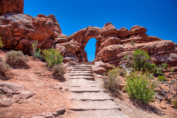 Turret Arch at Arches National Park, Utah in summer season. © jovannig
