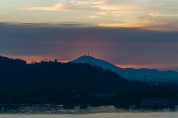 sunrise in the mountains
