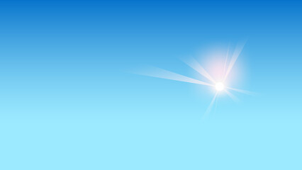 blue sky with sun rays.the moonlight in a blue sky .abstract background with rays .blue background