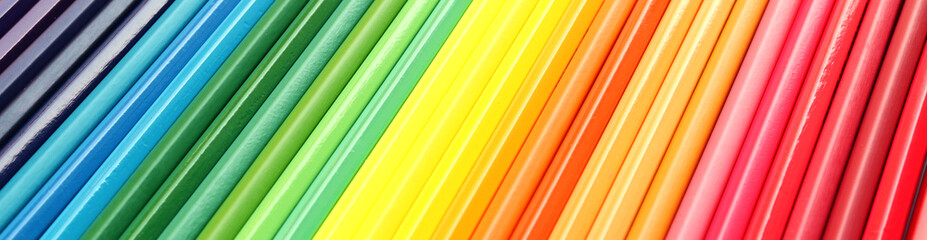 Pattern created with colored pencils is used as colorful background.