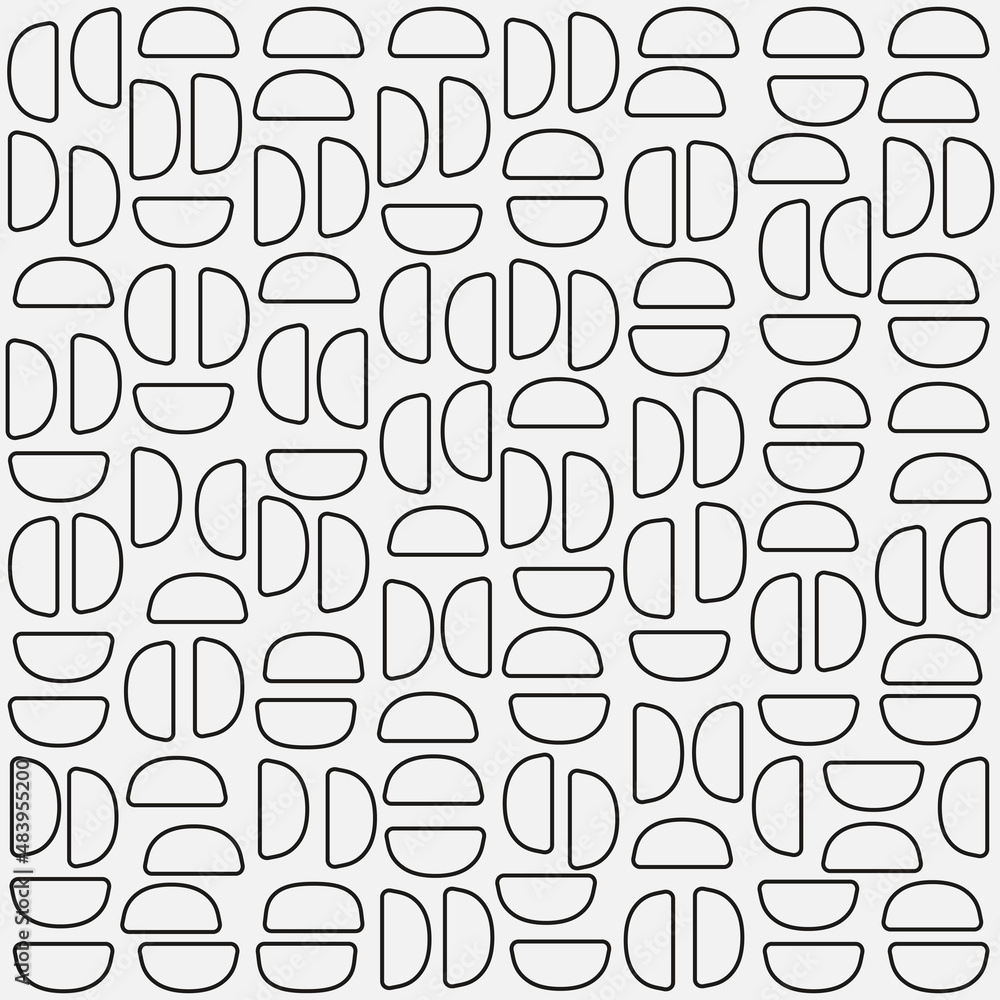 Aufkleber Half circle frames pattern. Vector.