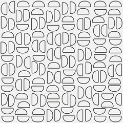 Half circle frames pattern. Vector.