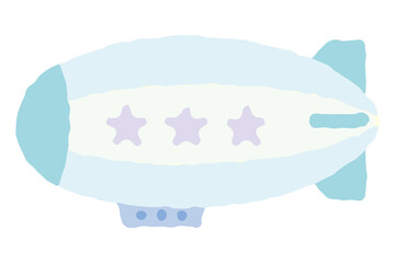飛行船のイラスト