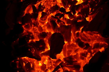 A kindled charcoal-wood mixture is suitable as a headband.