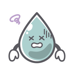 汚染された水の可愛いイラスト