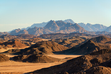 Martian landscape of an african desert