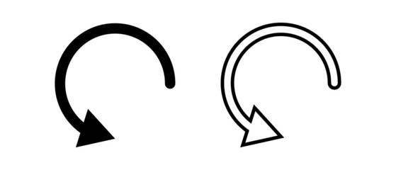 Refresh and reload. Recycling icons. Vectors.