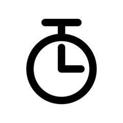 Timer silhouette icon. Stopwatch icon. Vector.
