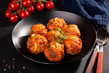 meat or chicken meatballs, cutlets