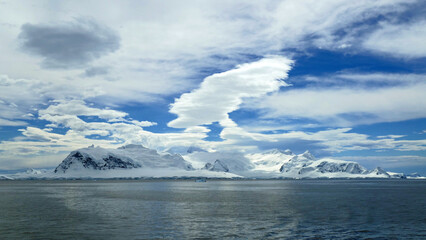 snow covered mountains at Gerlache_Strait
