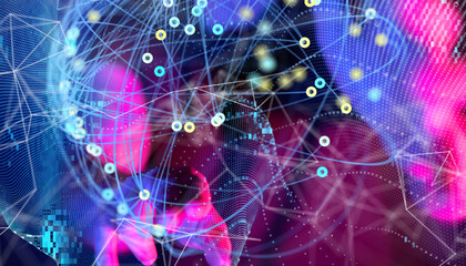 conference Digital Network and data concept 3d