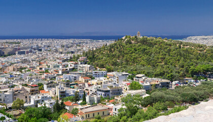 Obraz premium Acropolis hill view to old Athens