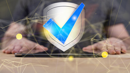 Information technology protected with firewall, secure access and encryption against cyber