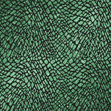Green Animal Print Glitter Pattern on Dark Background Texture, Digital Paper