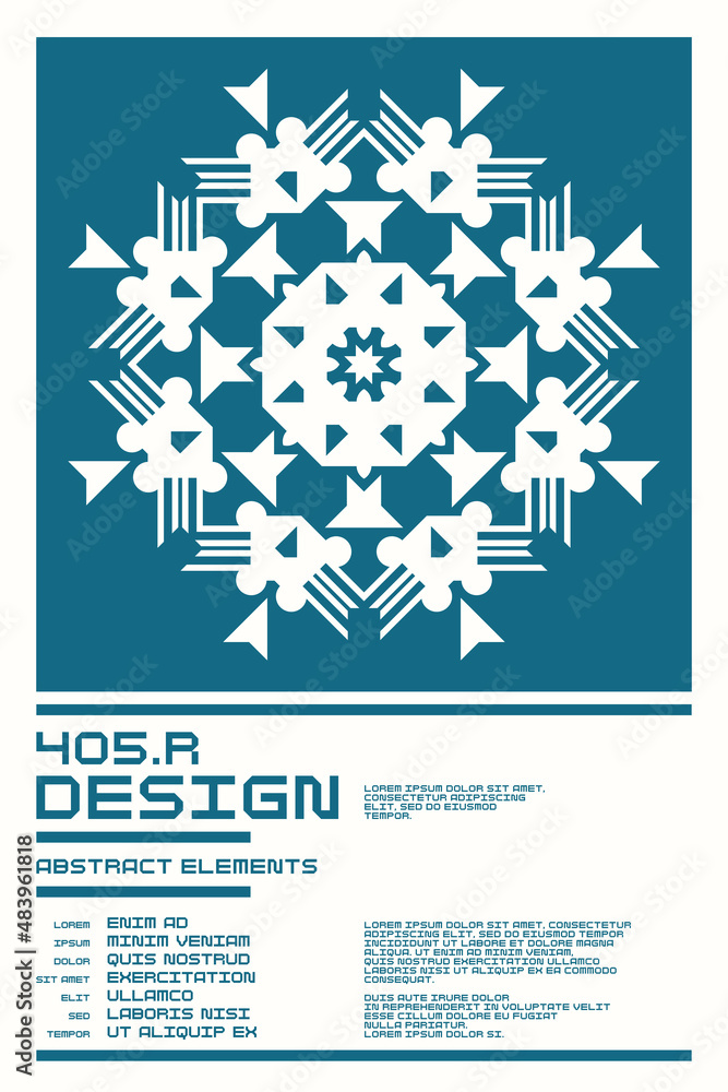 Poster composition with geometric shapes. abstract background for design.